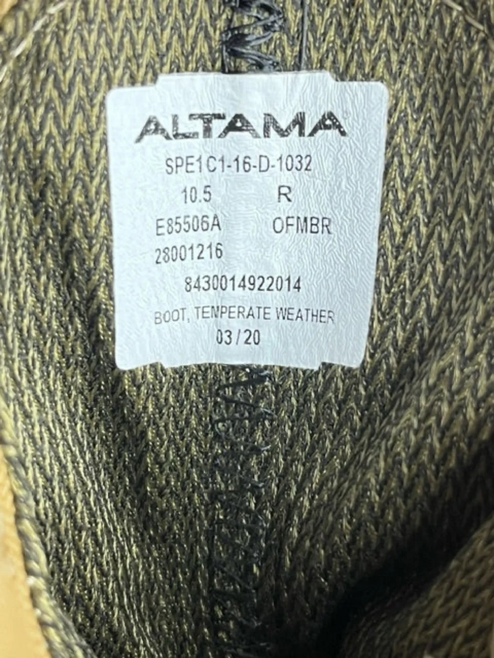 USMC Altama TITAN Boots Size 10.5